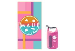 Maui & Sons Πετσέτα Θαλάσσης 180x90cm Ροζ