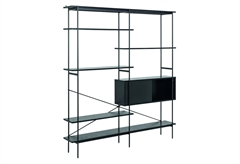 Βιβλιοθήκη AC Design Furniture Angus Μαύρη 172x27x188cm