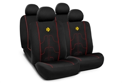 Momo Κάλυμμα Αυτοκινήτου Εμπρός και Πίσω Καθισμάτων Πολυεστερικό Κόκκινο/ Μαύρο