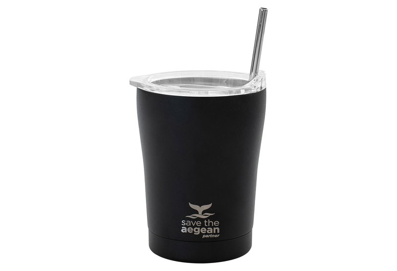 Ποτήρι Θερμός Estia Home Art Save the Aegean 350ml Midnight Black