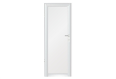 Πόρτα Αλουμινίου Αριστερή Λευκή 68x210cm