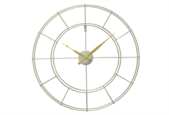 Boltze Ρολόι Τοίχου Alisha Deco Χρυσό Μεταλλικό Φ57cm