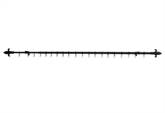 Homefit Κουρτινόβεργα Επεκτεινόμενη Lance 1.20-2.10m 19/16cm Μαύρη