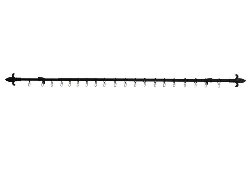 Κουρτινόβεργα Homefit Lance Επεκτεινόμενη Φ16/19mm 120/210cm Μαύρη