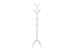 AC Design Furniture Ascot Καλόγερος Ξύλο Λευκό 42x42x178cm