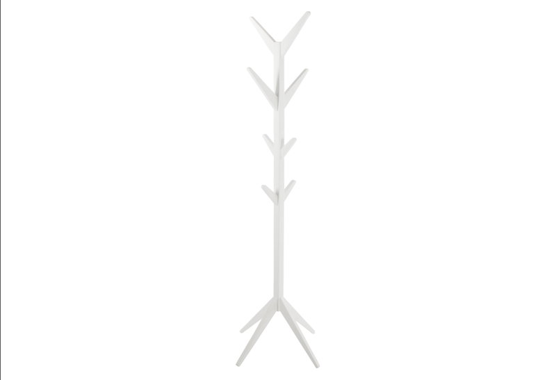 AC Design Furniture Ascot Καλόγερος Ξύλο Λευκό 42x42x178cm