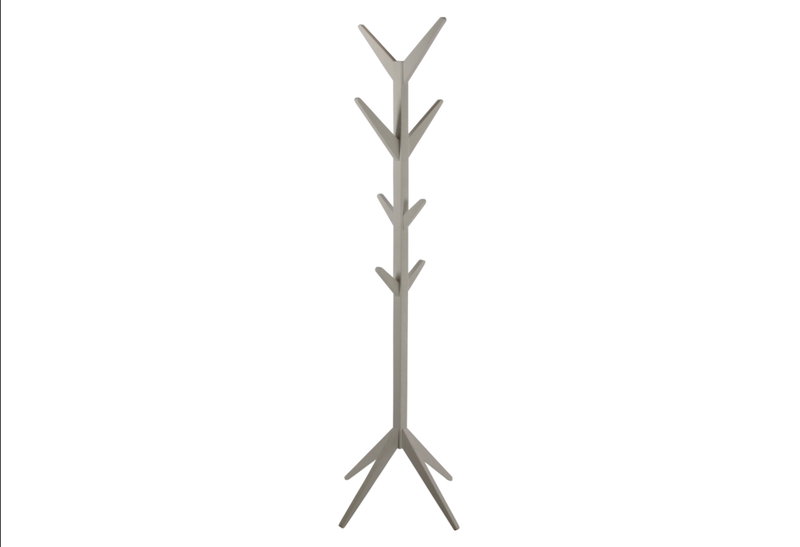 AC Design Furniture Ascot Καλόγερος Ξύλο Γκρι 42x42x178cm