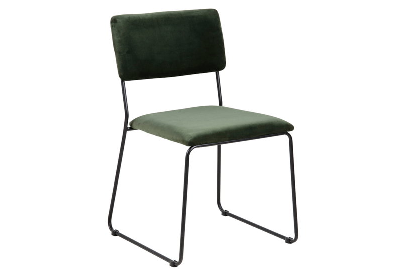 Καρέκλα Ac Design Furniture Cornelia M53.5xΠ50xY80cm Πράσινη