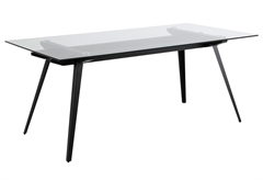 Τραπέζι Τραπεζαρίας Monti Μεταλλικό Μαύρο 180x90x75cm