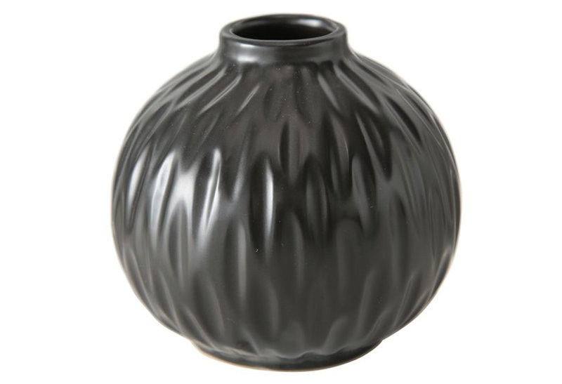 Deco Boltze Βάζο Πορσελάνινο Μαύρο 10x9cm