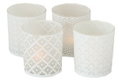 Boltze Josha Βάση για Ρεσώ Γυάλινη 10x12cm Λευκή σε 4 Σχέδια