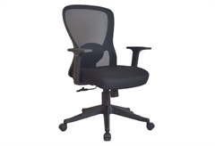Homefit Καρέκλα Γραφείου Max Μαύρη 60x63,5x97-106,5cm