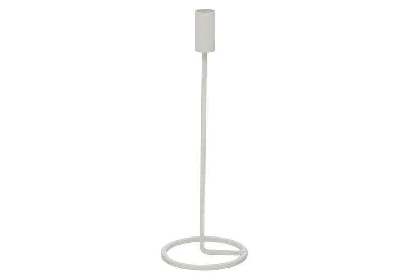 Boltze Fio Κηροπήγιο Μεταλλικό 11x32cm Λευκό Deco
