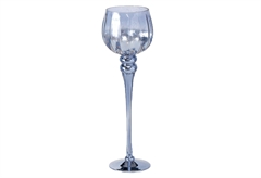 Boltze Manou Deco Βάση για Ρεσώ Γυάλινη 12x35cm Μπλε