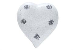 Boltze Fina Deco Διακοσμητική Καρδιά Κεραμική 17x15x7cm Λευκή