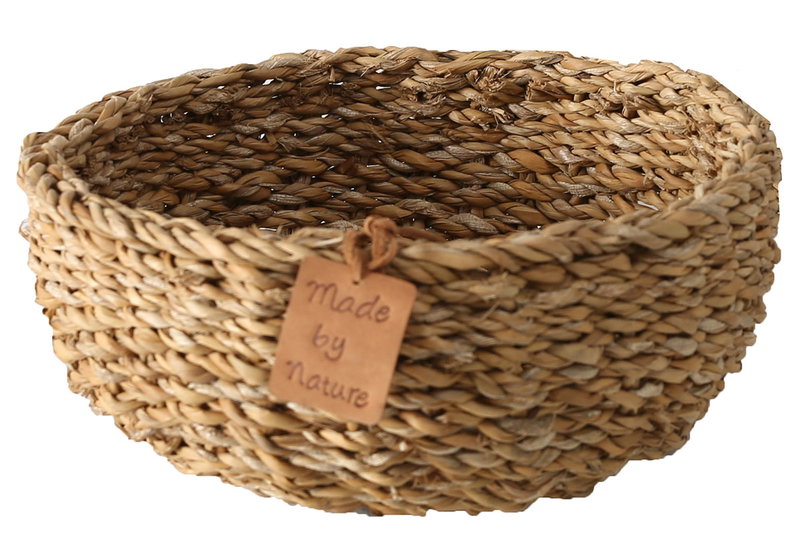Boltze Sophy Seagrass Deco Καλάθι Στρογγυλό 20x9cm