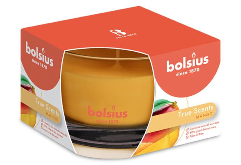 Bolsius Αρωματικό Κερί Μάνγκο σε Ποτήρι 6.3x9cm