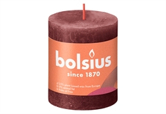 Bolsius Κερί Rustic Shine Velvet Red 35 Ωρών 8x6.8cm