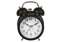 Επιτραπέζιο Ρολόι/Ξυπνητήρι Αναλογικό Ostaria Μαύρο Φ8x12cm