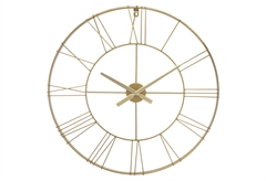 Atmosphera Ρολόι Τοίχου 3D Μεταλλικό Χρυσό Φ.70cm
