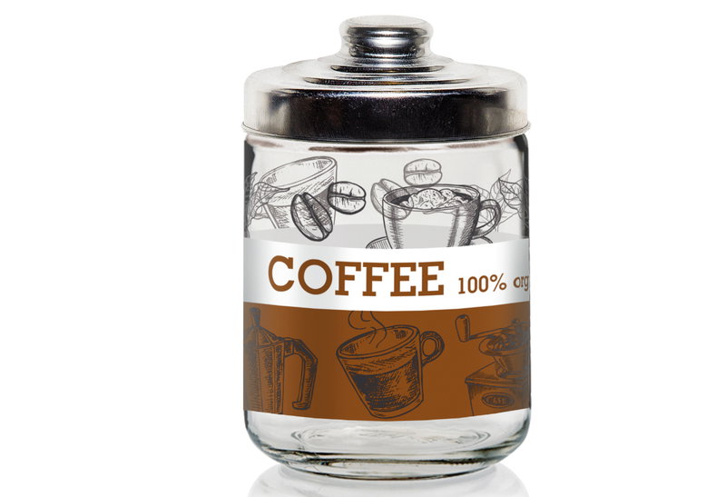 Cerve Βάζο Καφέ Pure Coffee Γυάλινο Πολύχρωμο 800ml