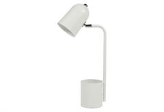 Ostaria Phineas Φωτιστικό Γραφείου E27 Μεταλλικό 19x14x39cm Λευκό