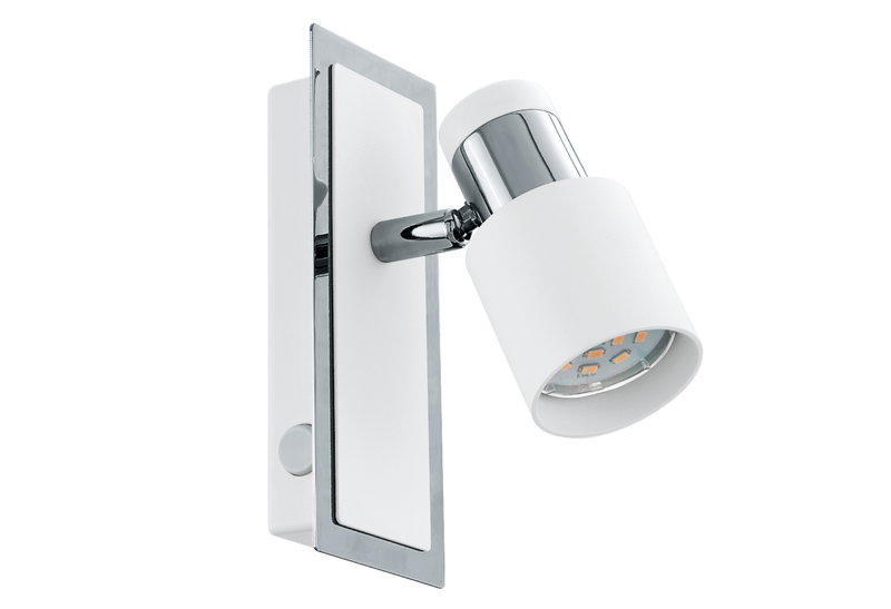 Eglo Davida Σποτ Μονό 4.6W GU10 Λευκό/Ασημί