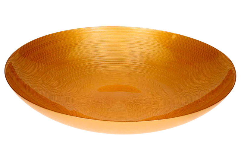 Marva Table Tales Brandani Ares Σαλατιέρα Γυάλινη Ώχρα 30cm