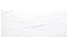 Πλακάκι Τοίχου Κεραμικό Elada Ριγέ 20x50cm Λευκό