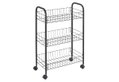 Maltex Lava Therm Lugano Τρόλεϊ Μεταλλικό Μαύρο 3 Θέσεων 41x23x63cm