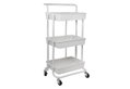 Estia Home Art Τρόλεϊ Μεταλλικό Λευκό 3 Θέσεων 43x34.8x86cm