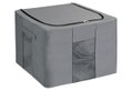 Ionion Κουτί Αποθήκευσης Non Woven Γκρι 50x40x28cm με 3 Μεταλλικά Πλαίσια