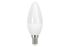 VK Leading Lights Λάμπα LED Κερί E14 6W Ψυχρό Λευκό Φως Γαλακτερό Σετ 3 Τεμαχίων