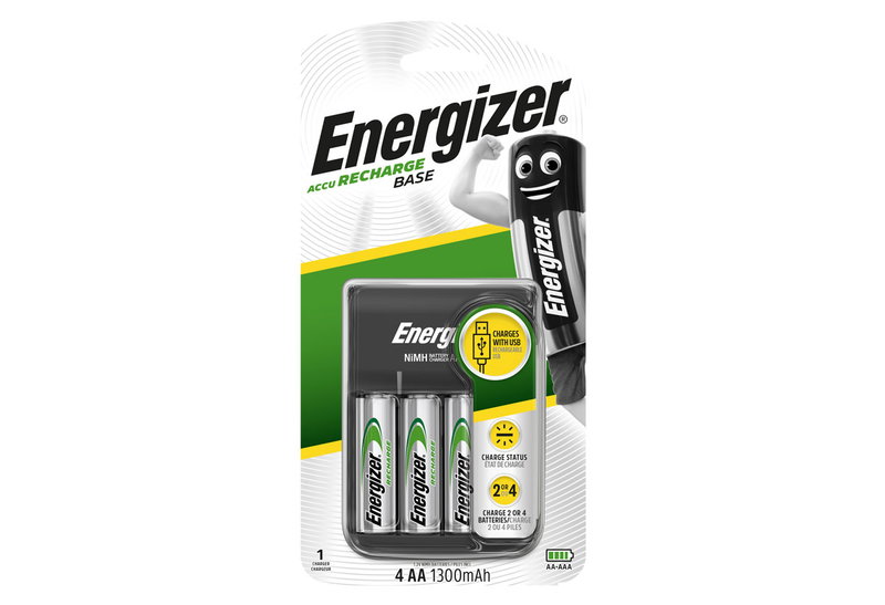 Energizer Base USB Φορτιστής 4AA 1300mAh