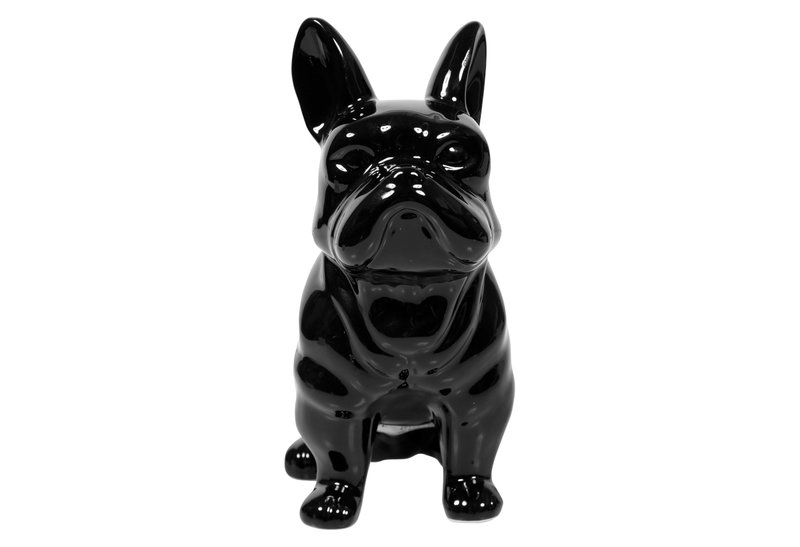 Ostaria Deco Διακοσμητικό Bulldog 22.5cm Μαύρο Κεραμικό