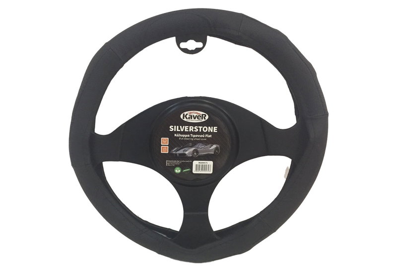 Κάλυμμα Τιμονιού Kaver Flat Φ38cm Μαύρο
