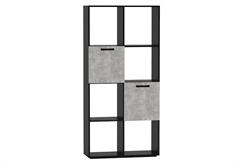 Βιβλιοθήκη Kitwood Milo Μ78xΠ40xΥ165cm Μαύρο