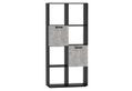 Βιβλιοθήκη Kitwood Milo Μ78xΠ40xΥ165cm Μαύρο