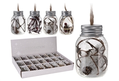 Χριστουγεννιάτικο Στολίδι Μπουκαλάκι με Κλαδί σε Διάφορα Σχέδια