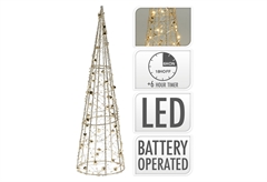 Κώνος Φωτιζόμενος 20 LED Χρυσός 40cm