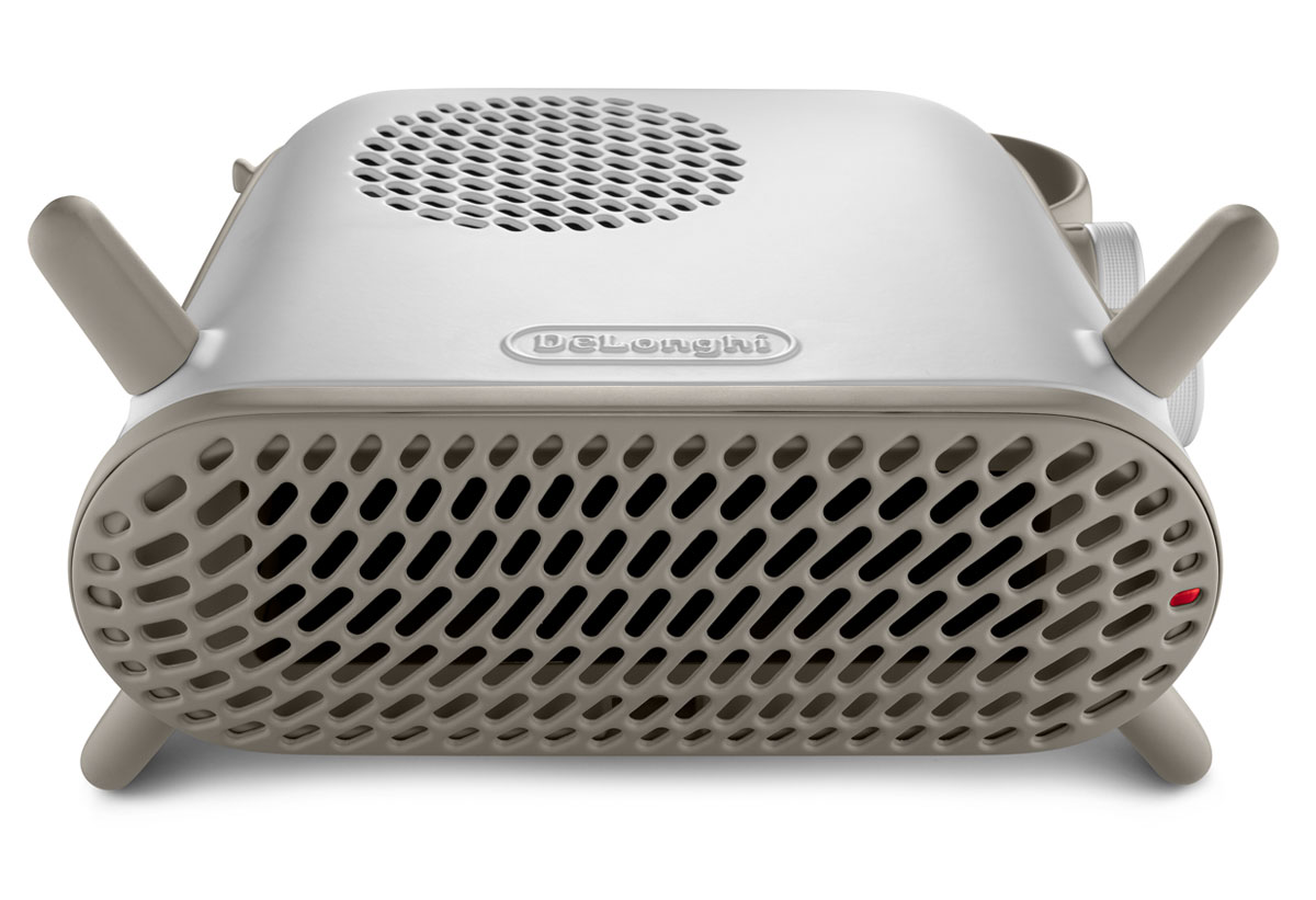 De'Longhi Capsule Fit HFS70B20.WH Ventilatorkachel - 2000W Stil Met Dubbele Positie, Wit/Beige