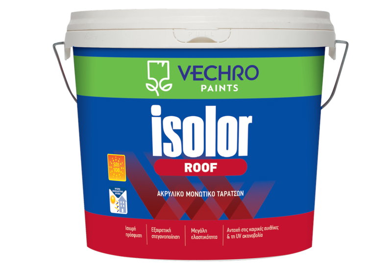 Στεγανωτικό Ταρατσών Ακρυλικό Vechro Isolor Roof 9lt