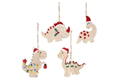 Χριστουγεννιάτικο Στολίδι Δεινόσαυρος 13cm σε 4 Σχέδια