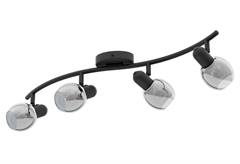 Eglo Pollica Σποτ με Τετραπλή Μπάρα 4x28W E14 Γκρι