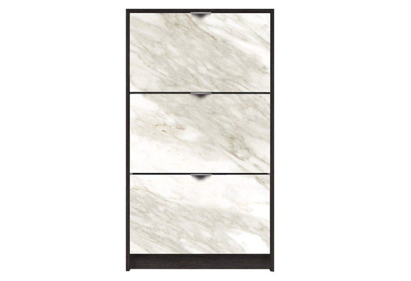 Παπουτσοθήκη Huge Μ67xΠ25xΥ118.9cm Μαύρο/Λευκό