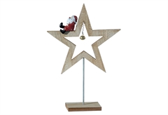 Χριστουγεννιάτικο Διακοσμητικό Αστέρι Ξύλινο 25x18x5cm
