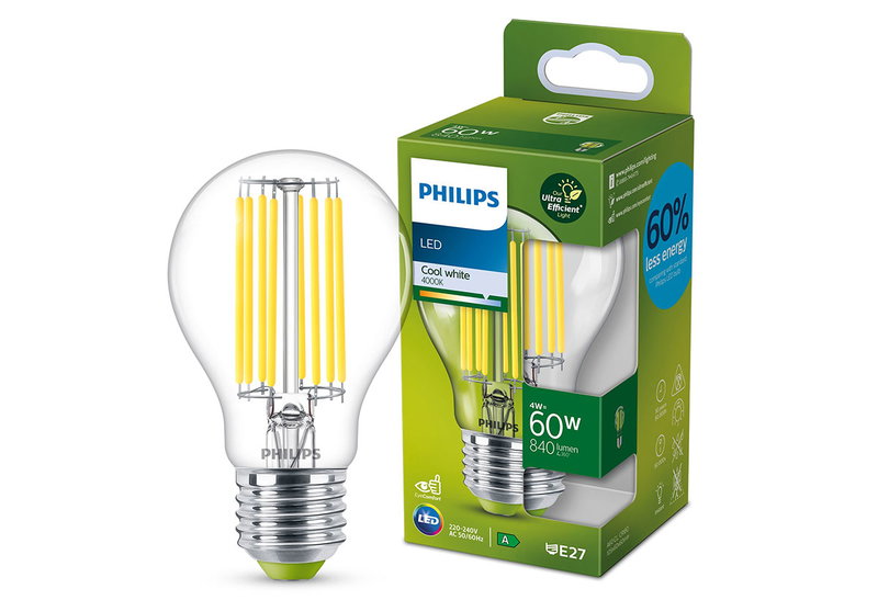 Philips Ultra Efficient Λαμπτήρας LED E27 4W 840L 4000K