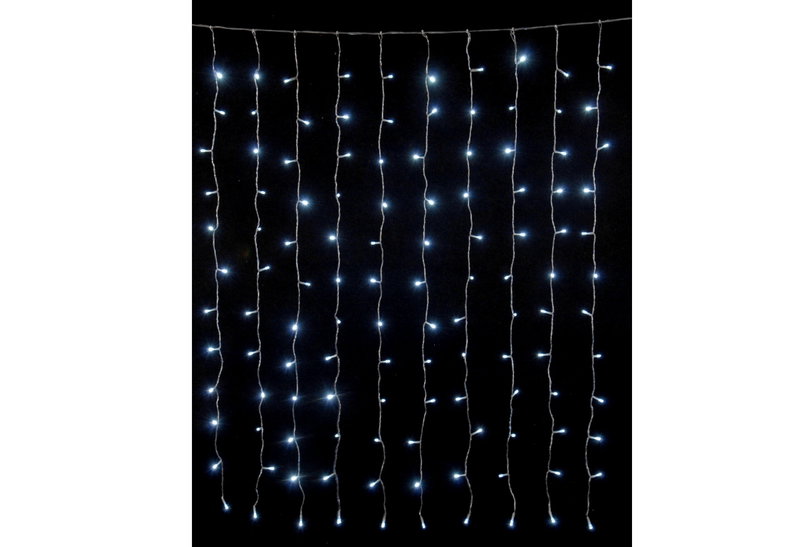 Χριστουγεννιάτικα Λαμπάκια 400LED Κουρτίνα Ρεύματος Ψυχρό Λευκό 300cm