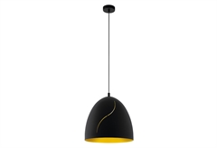 Eglo Hunningham Φωτιστικό Κρεμαστό E27 40.5x110cm Μαύρο/Χρυσό