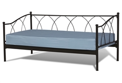 Κρεβάτι Επισκέπτη KS Kouppas Glamour Μαύρο με Στρώμα 200x90cm